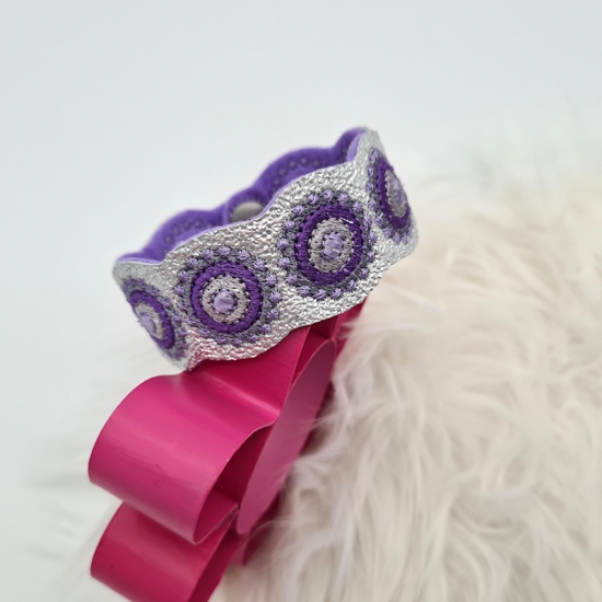 Preview: Armband in silber/lila, 22cm lang